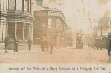 UNTITLED CHRISTMAS GREETINGS REAL PHOTO POSTCARD OF NELSON LANCS (ref 5616/25W7)