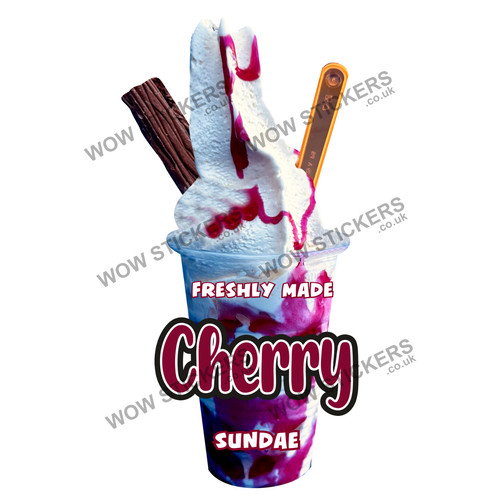 Cherry ice cream sundae - cherry,