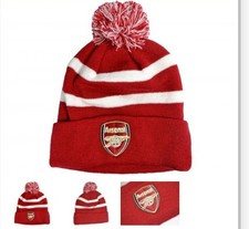 Arsenal Knitted Striped Bobble