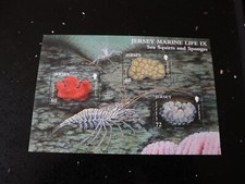 Jersey mini sheet stamp of Jersey Marine Life - Sea Squirts and Sponges - MNH