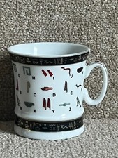 Ceramic Cup/Mug - Hieroglyphs - Made in Egypt -Fathy Mahmoud