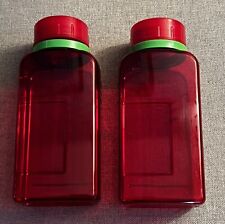 Lot 2 Large Target Red Pill Bottle Prescription Rx EMPTY Medicine Vintage EUC