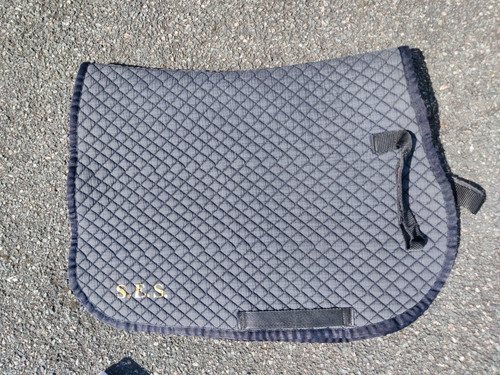 Black saddle pad pony numnah - black,