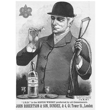 JOHN ROBERTSON & SON Dundee Scotch Whisky Victorian Advertisement 1893