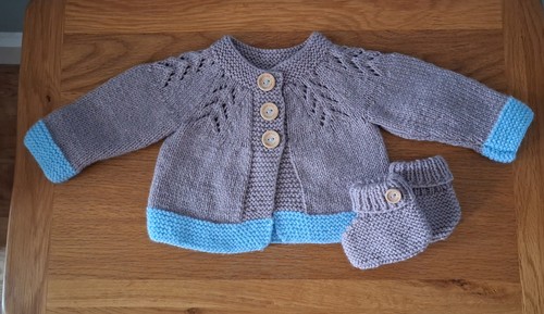 Hand knitted baby matinee coat - baby,