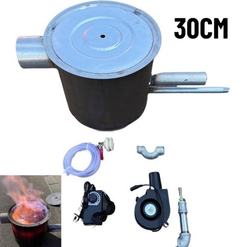 Waste oil burner outdoors - ,