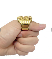 King Keeper ring stainless steel gold plated 18k metal ring chunky keeper ring