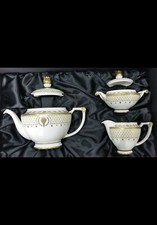 Clive Christian & Royal Worcester Teapot, Sugar Box & Milk Jug