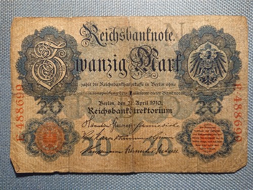 Old reichsbanknote banknote - old,