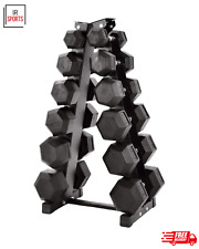 Hex Dumbbells 2.5kg-15kg Full Set Pair with Dumbbell Storage Stand Rack Home Gym