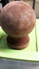 Brown Treated Wooden Ball Finial for 4 ins post cap fence garden 