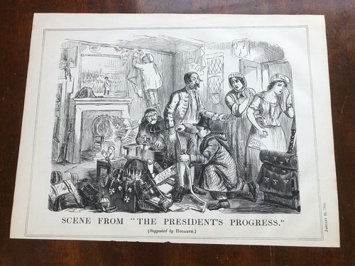 1852 original cartoon print - ,