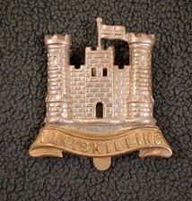 Inniskilling Dragoon Guards, Original, British Army Cap Badge.