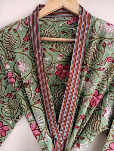 Cotton kimono robe dressing - cotton,