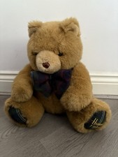 Harrods Christmas 1994 Foot Dated Highland Teddy Bear Tartan Bow and Paws