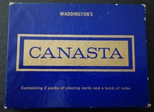 Waddingtons Canasta Playing Cards - Boxed with Instructions - Vintage 