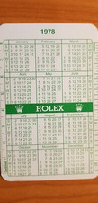 Rolex calendar green card