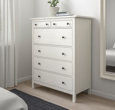 Lovely Large capacity Ikea 6-Drawer Gloss White Chest of Drawers 108 x132 x50cm 