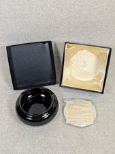 Vintage - Framecraft - Black -  Ceramic Trinket Box - Boxed - New