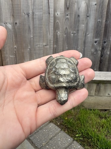 Pyrite crystal turtle - pyrite,