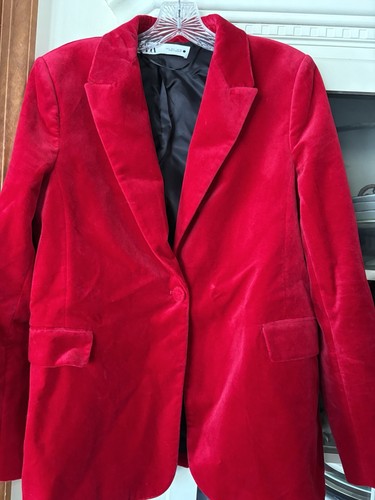 Zara velvet blazer large - velvet,