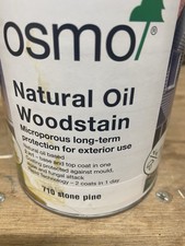 Osmo Natural Oil Woodstain Satin Stone Pine 750ml - Opened