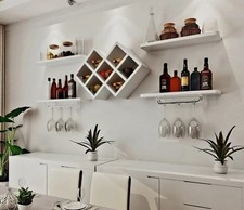 Wall Mounted Wine Rack White