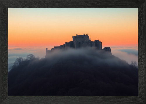 Edinburgh castle hill framed - edinburgh,