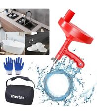 Vastar 7.62M Snake Drain Unblocker Drain Auger, Toilet Drain Unblocker Tools