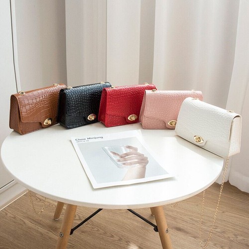Women alligator leather bag - alligator, pu