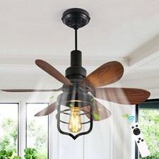 Wood Blade Ceiling Fan Light