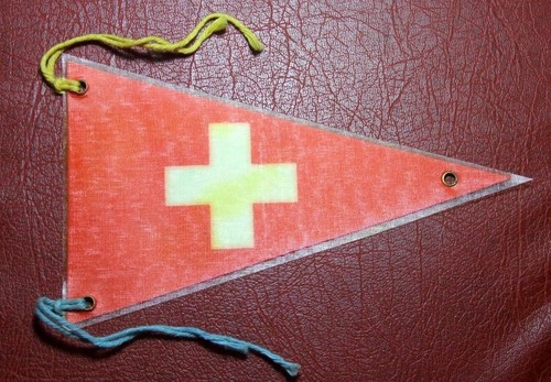 Swiss flag bicycle - , pennant