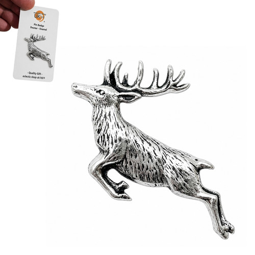Stag pin badge - badge, deer