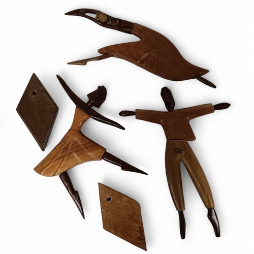 Vintage teak wooden sculptures - vintage,