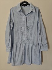 Zara light blue embroidered