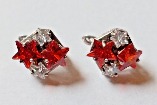 Sterling silver 925 garnet - silver,