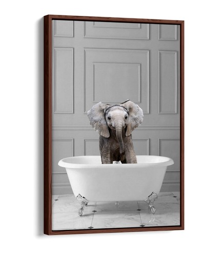 Baby elephant bathtub panel - in,