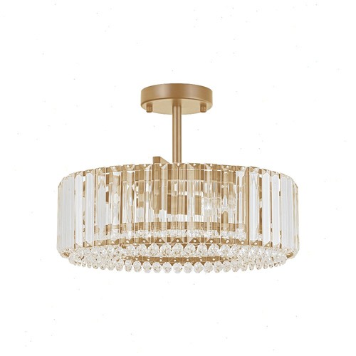 Modern crystal semi - crystal, semi-flush