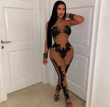SEQUIN MESH BLACK