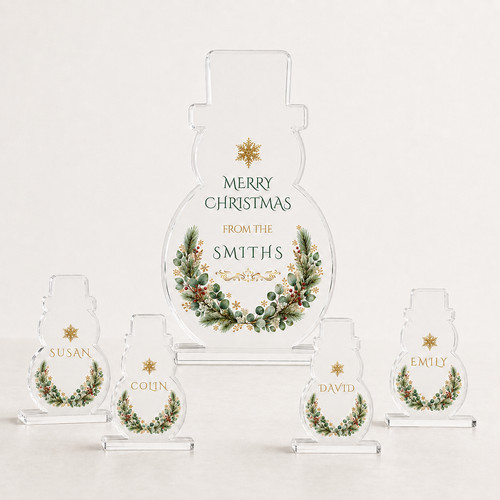 Personalised acrylic snowman - personalised,