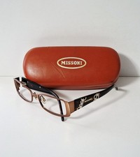 MISSONI Women's Brown Metallic Tortoise Shell Rectangular Glasses Frame -M120501