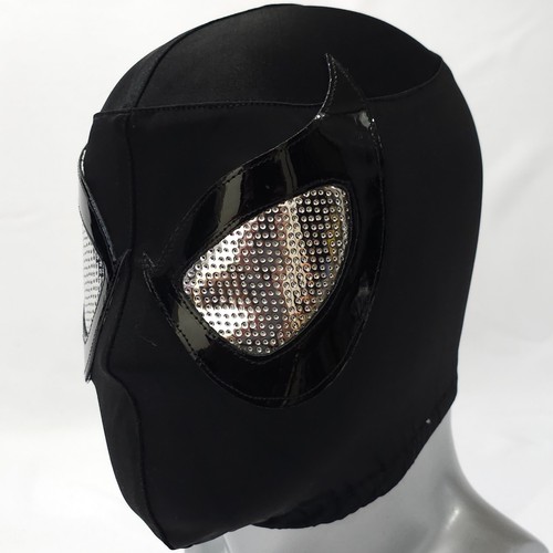 Black wrestling mask luchador - black,