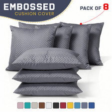 Quilted Filled Cushion Covers Embroidered Velvet Throw Decorative Soft Pillows