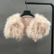 Fur Women Shawl Ostrich