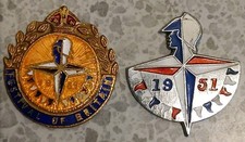 2 x Vintage Festival of Britain 1951 Enamel Badges