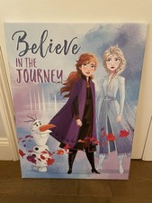 Disney Frozen Elsa, Anna & Olaf Canvas Picture 60x80cm Wall Art, £3