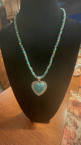 Turquoise pendant necklace - turquoise,