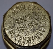 BRASS CART TRUCK HUB CAP . T