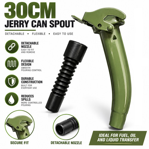 Jerry can spout metal - spout,