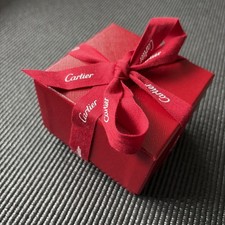 Cartier Packaging Box Set Earring or Ring, Pouch & Gift Ribbon